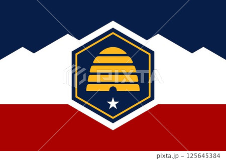 Official Flag of Utah, state of USA 125645384