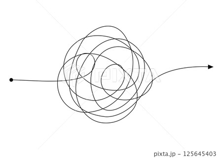 Chaos to Clarity Pathway with Directional Arrow Chaos to Clarity Pathway with Directional Arrow 125645403