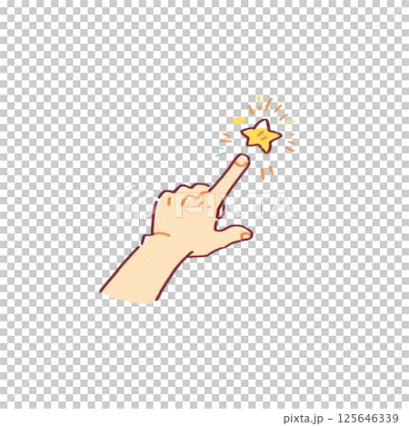 指向目標的手勢，插圖，圖標，材料，無背景 125646339