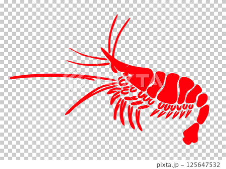 手長エビ　赤 125647532