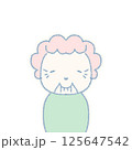笑顔のシニア女性のイメージイラスト 125647542