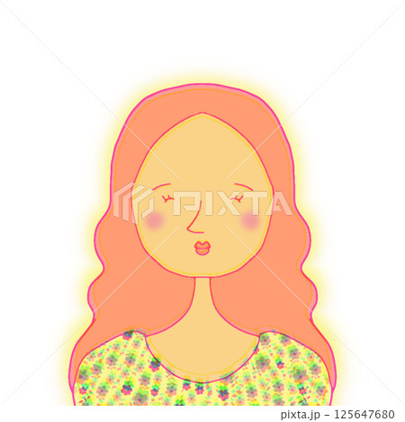 ロングウェーブヘアの女性 125647680