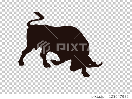 闘牛 シルエット 闘牛 シルエット 125647982