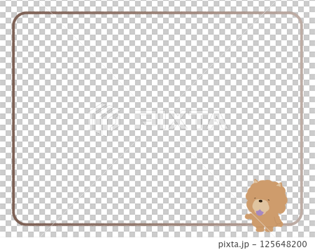 案内をする笑顔のチャウチャウのフレーム 案内をする笑顔のチャウチャウのフレーム 125648200