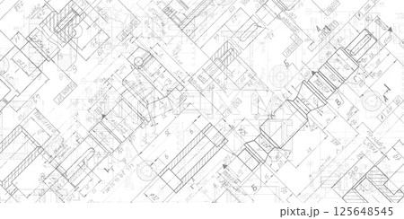 Technical drawing background .Mechanical Engineering drawing. Technical drawing background .Mechanical Engineering drawing. 125648545