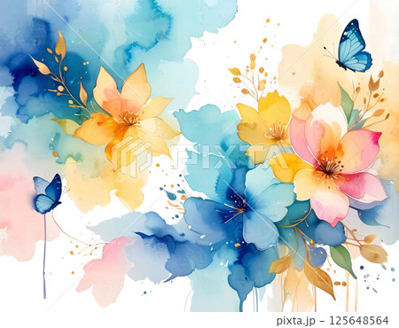 花の幻想的なテクスチャ背景 125648564