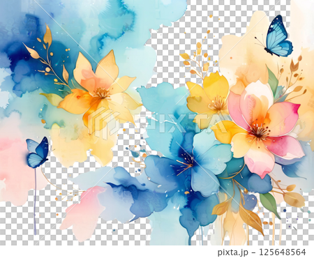 花の幻想的なテクスチャ背景 125648564