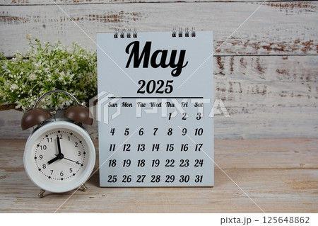 May 2025 annual monthly desk calendar for planning and management May 2025 annual monthly desk calendar for planning and management 125648862