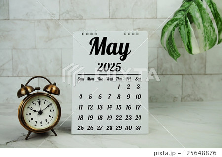 May 2025 annual monthly desk calendar for planning and management May 2025 annual monthly desk calendar for planning and management 125648876