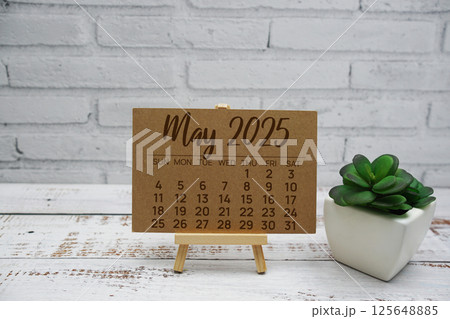 May 2025 annual monthly desk calendar for planning and management 125648885