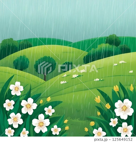 梅雨の背景イラスト 125649152