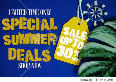 Special Summer Sale 30% Promotion Offer Discount Retail Shopping Concept 125649366