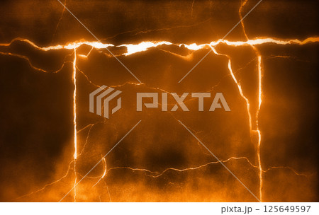 3D rendering heat red cracked ground texture after eruption volcano 3D rendering heat red cracked ground texture after eruption volcano 125649597