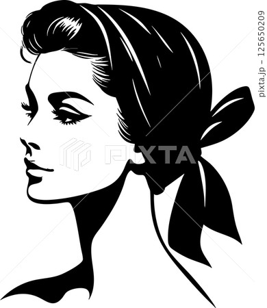 1950年代のレトロな髪型の女性 1950年代のレトロな髪型の女性 125650209