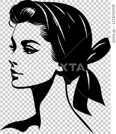 1950年代のレトロな髪型の女性 1950年代のレトロな髪型の女性 125650209