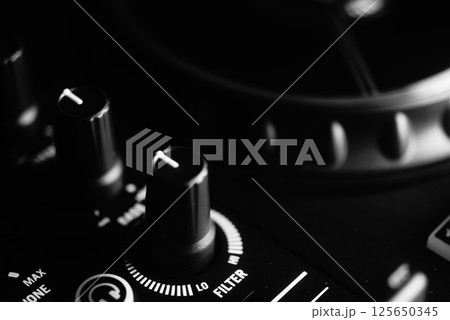 Deejay mixing desk Deejay mixing desk 125650345