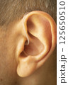 Hearing aid ear of man 125650510