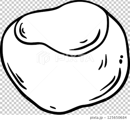 Chestnut Nut Outline Illustration Chestnut Nut Outline Illustration 125650684