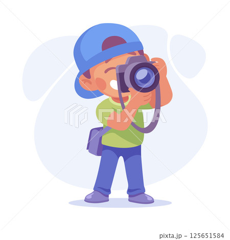 A Young Aspiring Photographer Passionately Capturing Special Moments with Their Camera 125651584