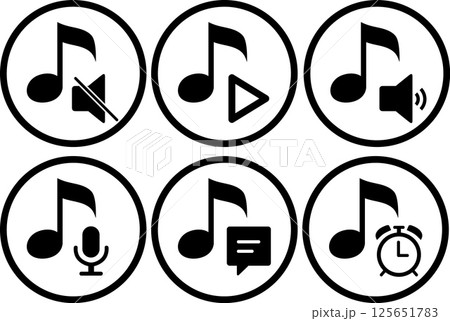 音符のアイコンセット 125651783