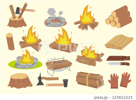 キャンプ　焚き火セット 125652225