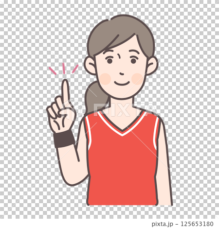 指向的女籃球運動員 指向的女籃球運動員 125653180