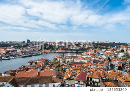 Picturesque, colorful view at old town of Porto in Portugal Picturesque, colorful view at old town of Porto in Portugal 125653269