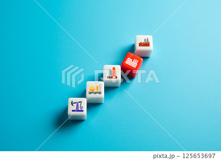 Problems in the logistics supply chains of components in the industry. Stoppage of production chains, shortage of components. Sanctions, tariffs. Shortage of vital parts. Global trade tensions Problems in the logistics supply chains of components in the industry. Stoppage of production chains, shortage of components. Sanctions, tariffs. Shortage of vital parts. Global trade tensions 125653697