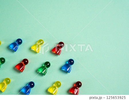 Multicolored figures of people and copy space. Recruitment, human resources. Talent acquisition, team building, and human resource management. Candidate search. Employment opportunities Multicolored figures of people and copy space. Recruitment, human resources. Talent acquisition, team building, and human resource management. Candidate search. Employment opportunities 125653925