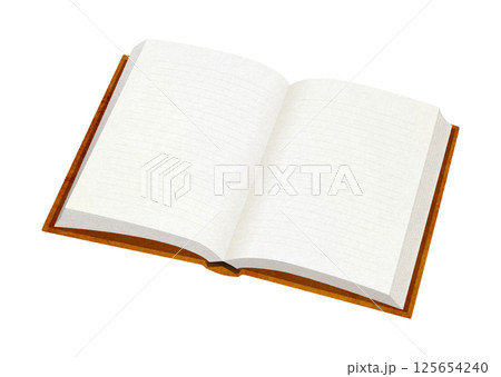 開いた日記のイラスト 開いた日記のイラスト 125654240