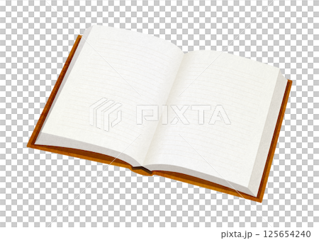 開いた日記のイラスト 開いた日記のイラスト 125654240
