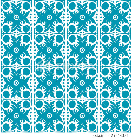 vector seamless pattern of geometric ornament with round shapes vector seamless pattern of geometric ornament with round shapes 125654386