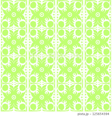 vector seamless pattern of geometric ornament with round shapes 125654394