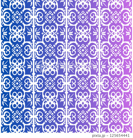 vector seamless pattern of geometric ornament with round shapes 125654441