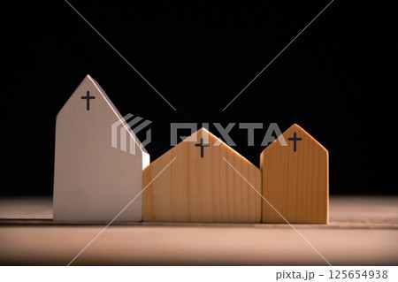 Church with its cross symbolizing Jesus Christ, stands as holy building where community gathers in faith and belief to worship God. church, cross, jesus christ, belief, community, estate, faith, god. Church with its cross symbolizing Jesus Christ, stands as holy building where community gathers in faith and belief to worship God. church, cross, jesus christ, belief, community, estate, faith, god. 125654938