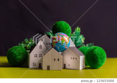 ECO-friendly idea of recycling waste helps protect jungle and planet, promoting safe and sustainable use of environmental resources clean, energy, life, alternative, change, global, ground, helping. 125655008