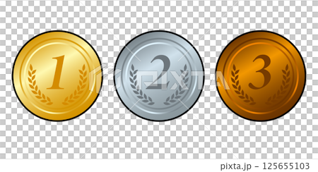 金・銀・銅のメダルフレームセット 125655103