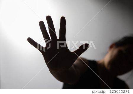 Stop Violence against Women Concept, International Women's Day, International Day for the Elimination of Violence against Women 25 November. Stop Sexual Harassment against Female. 125655271