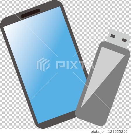 智慧型手機和 USB 125655293