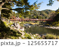 Koran bridge across Tomoe river at Korankei gorge during autumn season Koran bridge across Tomoe river at Korankei gorge during autumn season 125655717