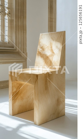 Minimalist Light Wood Chair Modern Design Minimalist Light Wood Chair Modern Design 125656191