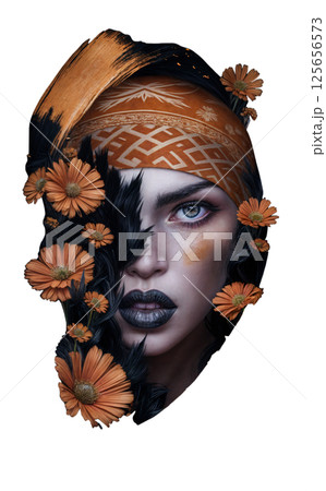 Portrait of a Calendula Girl 125656573