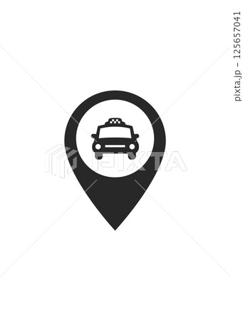 Taxi service location map pointer icon stock illustration Taxi service location map pointer icon stock illustration 125657041