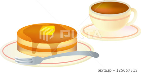 ホットケーキセット 125657515
