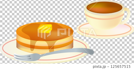 ホットケーキセット 125657515