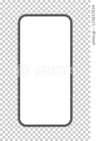 Blank smartphone mockup - Simple smartphone frame template material 125657634