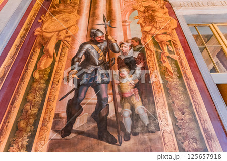 interiors of national palace of Ajuda, Lisbon, portugal 125657918