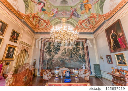 interiors of national palace of Ajuda, Lisbon, portugal 125657959