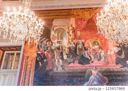 interiors of national palace of Ajuda, Lisbon, portugal 125657969