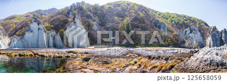 「青森県」仏ヶ浦の風景　佐井村 125658059